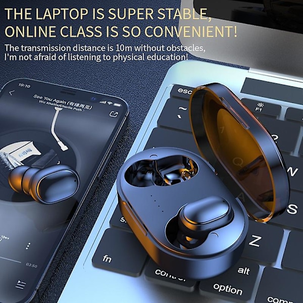 Melua kuulokkeet langattomat vastamelukuulokkeet in-ear-liiketoimintakuulokkeet vedenpitävät Bluetooth 5.1 stereokuulokkeet äänipelikuulokkeet latauskotelolla.