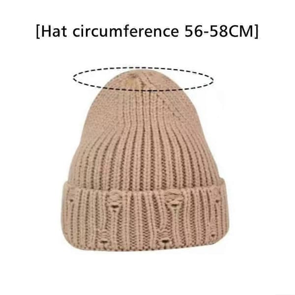 Sliten stickad mössa - Termisk polyesterstickning med justerbar komfortpassform Khaki