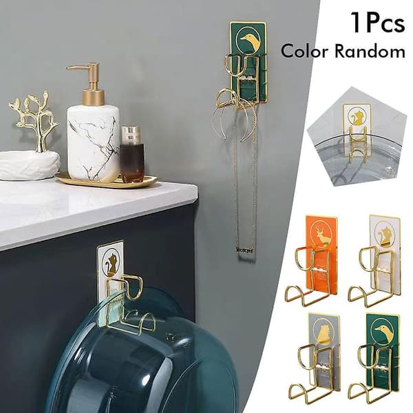 Cartoon Base Holder Lim Adhesive Hook Kök Badrum Förvaring Rack Hook Stark（Som visas）
