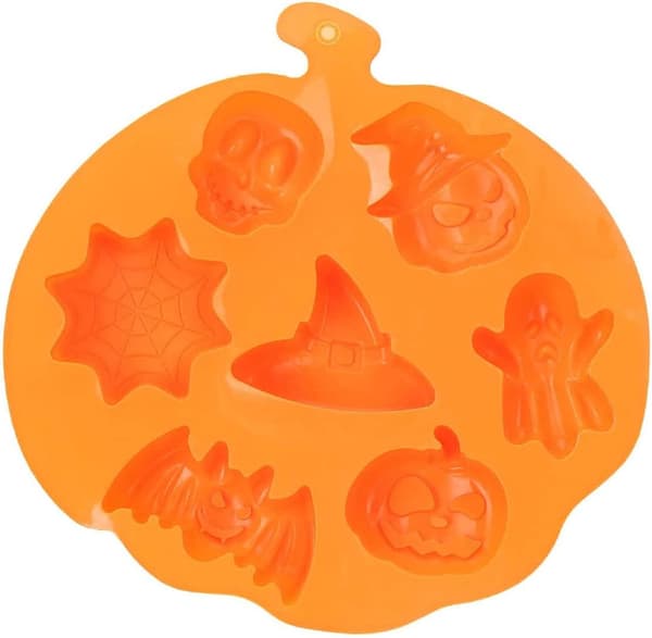 Silikonform för pumpa, Halloween, jul, spöke, pumpa, muffinsform, månform, godisform, iskubform