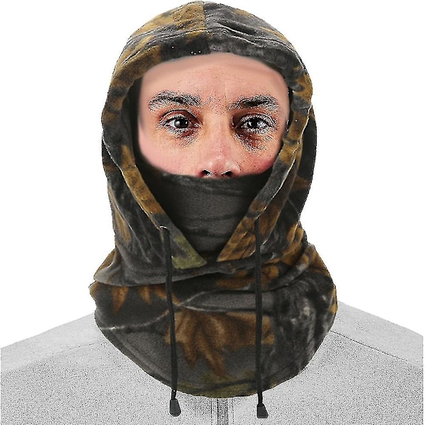 Talvinen ulkoilumasku, paksu ja tuulenpitävä fleece-pipo