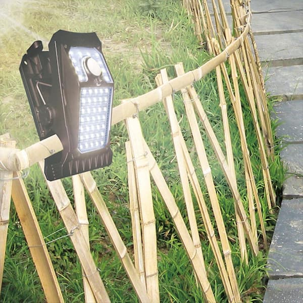 1 sæt solcelledrevne udendørs klipslamper til hegn, terrasse til garage