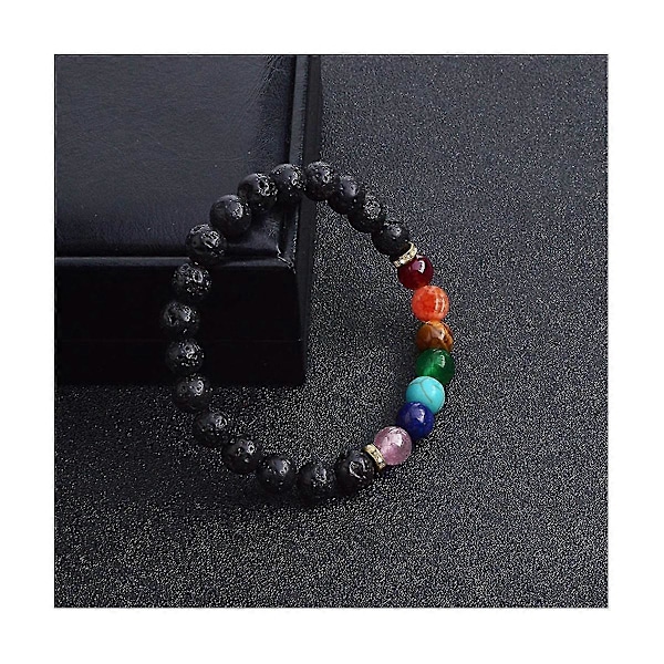 Lava Pärlor Kit Lava Sten Rock Pärlor Chakra Pärlor Distanspärlor Eteriska Oljor Armband Halsband Je