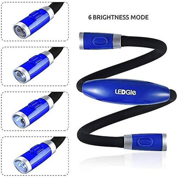 USB Genopladelig Nat Læselampe 3 LED Læsetilstande til Strikning Syning Rejser Camping