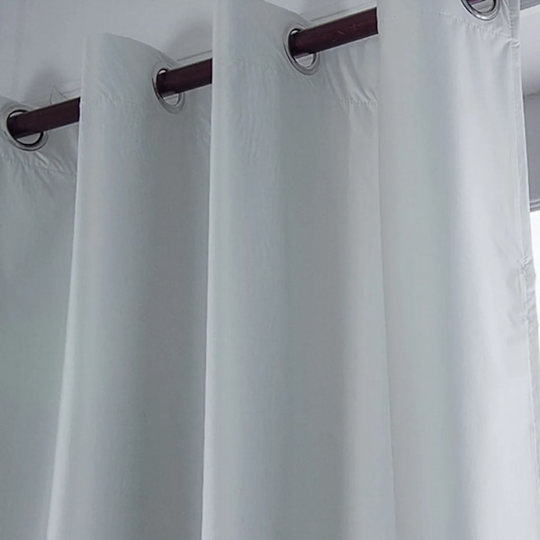 Vattentäta Voile Utomhusgardiner - 1 Styck 137 * 213 cm Ringgardin Vit Transparent Utomhusgardin med 1 Band för Balkong/Terrass