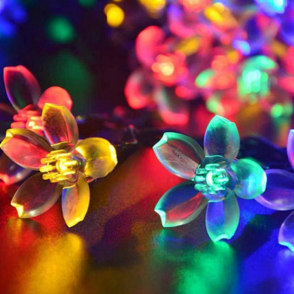 50LED Solros Ljusslinga Semester Dekoration Lykta Slinga（C）