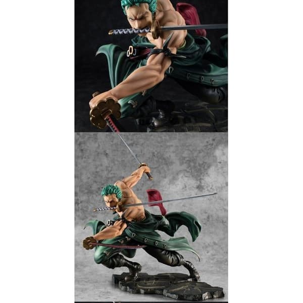 One Piece Roronoa Zoro Krigerstatue 21cm - PVC - Samleobjekt hvit XXS