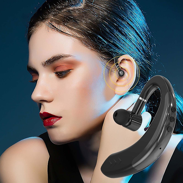Bluetooth-headset - Trådløst headset - Bluetooth 5.0 - Ultralet håndfrit erhvervheadset med mikrofon