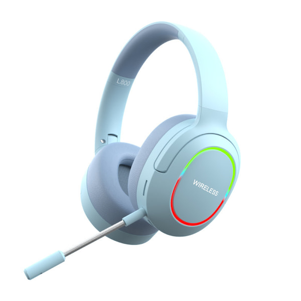 Over-Ear Bluetooth-hodetelefoner LED-belysning Foldbare trådløse øretelefoner Lav latens med mikrofon og pustelys (Stil 4)