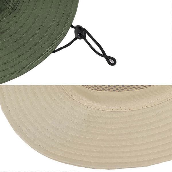 Mesh Kaffe Fiskeri Spand Hat - Solbeskyttelse, Åndbart Design