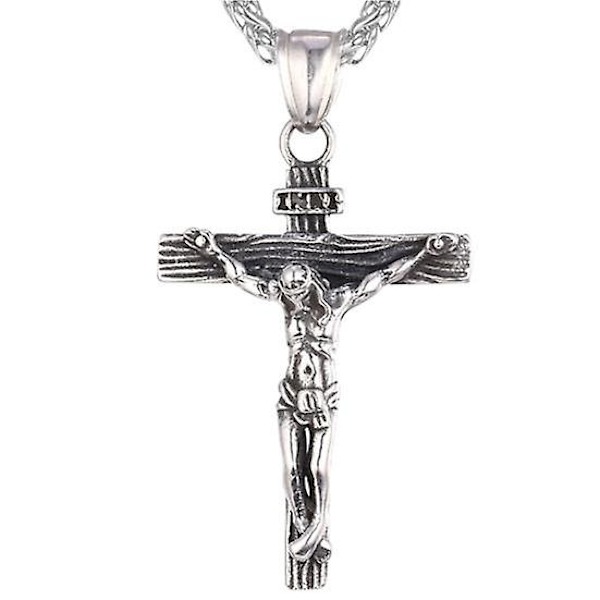 Miesten kaulakoru Jeesus Risti Ripustin Ruostumaton Teräs Jeesus Ristiriipus (Risti Ketju, Kultainen)