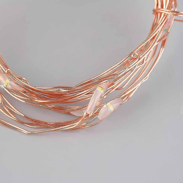 2m 20led Kobbertråd Jule Bryllup String Fairy Light Lampe Batteridrevet