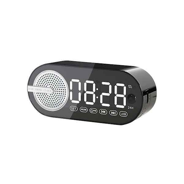 Udrensning Intelligent Sensing Bluetooth Lyd Alarmur (Sort)