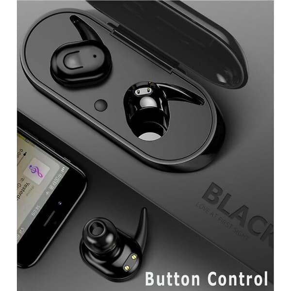 Start med Bluetooth 5.0-headset, trådløst headset, stereoheadset, mikrofon, håndfri headset, mobiltelefon, Bluetooth-headset, ladeboks.
