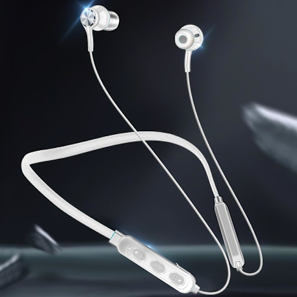 Nackband Bluetooth-hörlurar, HD-stereo trådlösa sporthörlurar, runt halsen Bluetooth-hörlurar brusreducerande mikrofon, magnetisk attraktion