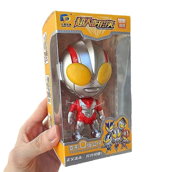 Versi Ultraman Leke Figur Leke Kapsel Deformasjon Leke Til Gutter (Rød)