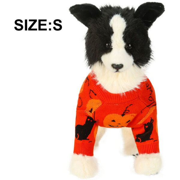 Hunde Kat Halloween Sweater Hunde Halloween Kostume Pet Halloween Pet Græskar Sweater Strikket Stof Katte Græskar Sweater - Orange