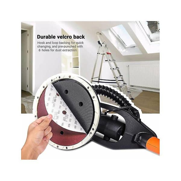 MSBD 9-tums/225 mm 30-pack 6-håls slippapper för gipsslipmaskin - ASD5A