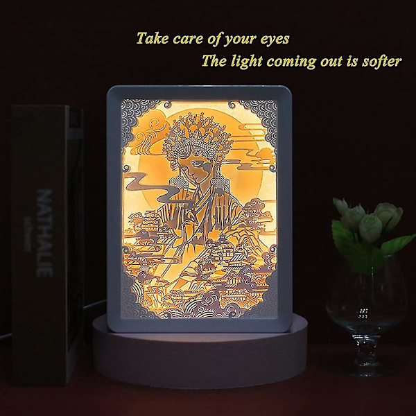 2024 Väggstrålkastare Nattljus 3d Pappersutskärning Nattljus Usb Power Up Mood Light Dekorativ Skrivbord