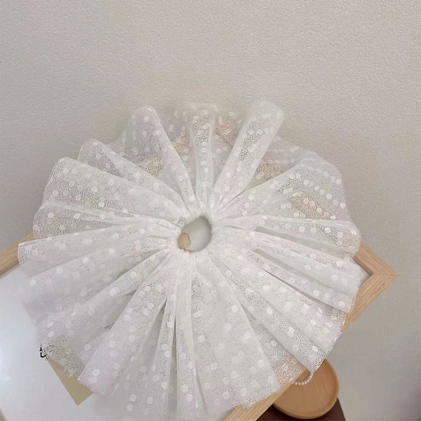 Elastiskt hårband Elegant Ponytail Holder Gummiband Hårtillbehör（Vit）