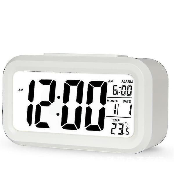 Digital väckarklocka Smart sänglampa med temperatur snooze LCD
