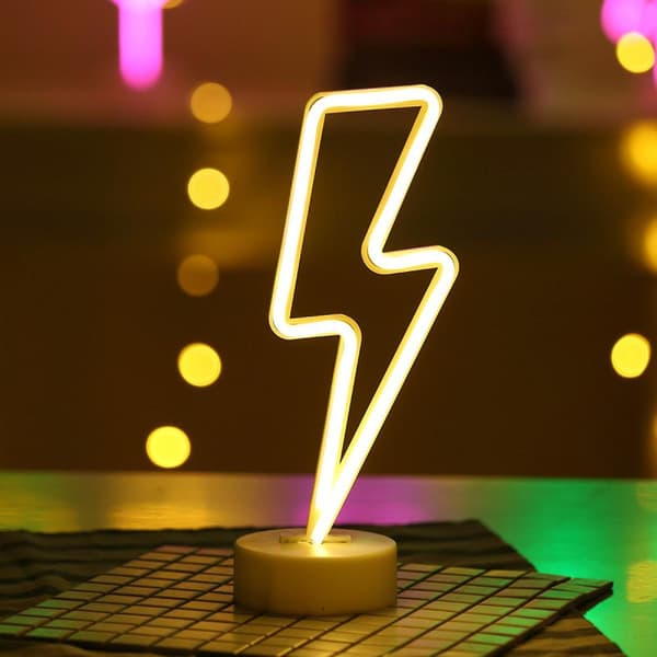 Neonskylt, USB/batteridriven blixtneonskylt för sovrumsbelysning Neonskyltar för tonårsrum Coola prylar Skyltar Dekor A927-58