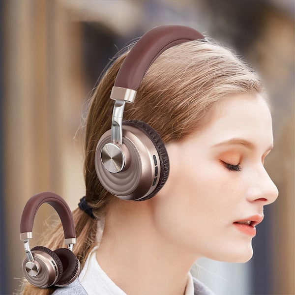 Metallhörlurar Intelligent Trådlös Brusreducerande Fällbara Bluetooth-hörlurar Musik Sport Ultralång Standby-räckvidd Trådlösa Hörlurar