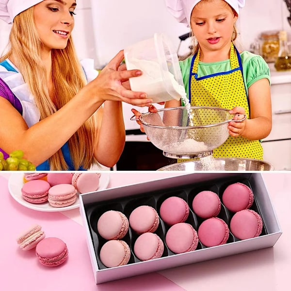 Bakmattor i silikon för macarons - 23-delars non-stick bakmattor för macarons, kakor, bröd