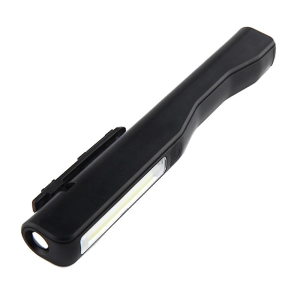 COB LED-pennlys med klips, magnet, USB, arbeidslys, inspeksjonslys, campinglys, lommelykt, lampe (svart)