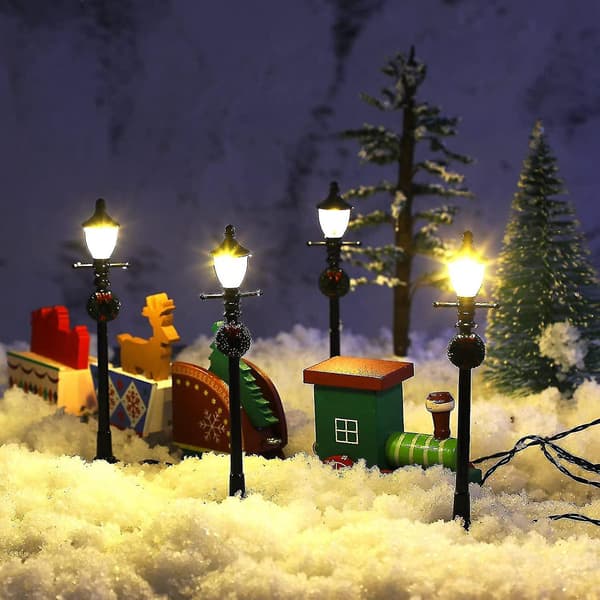 4 stk Mini Lampekattstolpe Lampe Rative For Diy Pathway