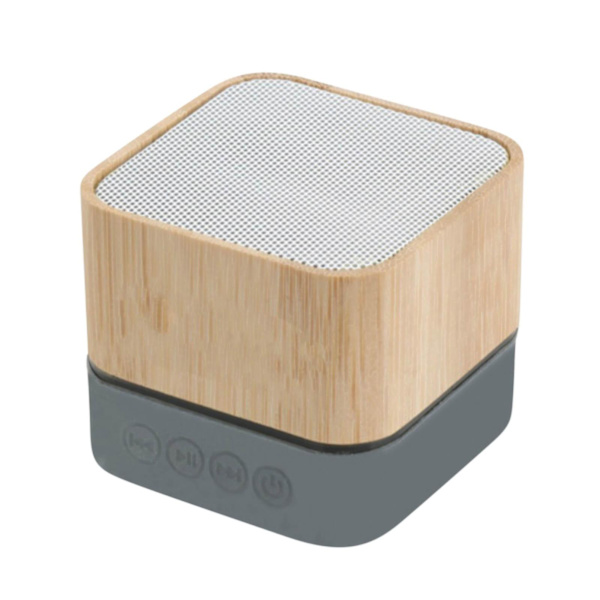 Liten bärbar trådlös Bluetooth-högtalare, handhållen fickstorlek med HD-ljud och bas för smarta enheter (bambu)