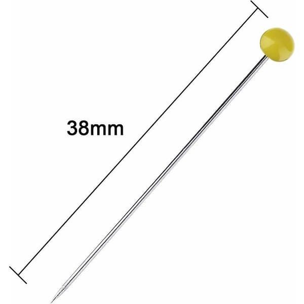 MSBD 250 stk. syerske glashovednåle (gule)