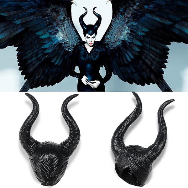 Kvinner Maleficent Horn Ond Dronning Hodeplagg Fancy Kostyme Cosplay Hatt Hodeutstyr