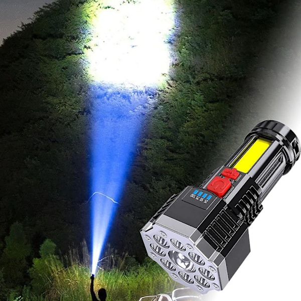 Flashlight Led Torch Light Nine Lights In One Brightest Outdoor Flashlight 100,000 Lumens（E）