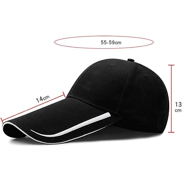 Hurtig shopping YEKEYI Ekstra lang regning 100% vasket bomuld Baseball Cap forlænget skygge solbeskyttelse hat lang stor regning Cap（One Size，Hvid）
