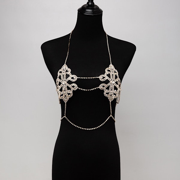 Mote Body Chain Glitrende Nattklubb Body Tilbehør Smykker For Kvinner Jenter（Sølv）