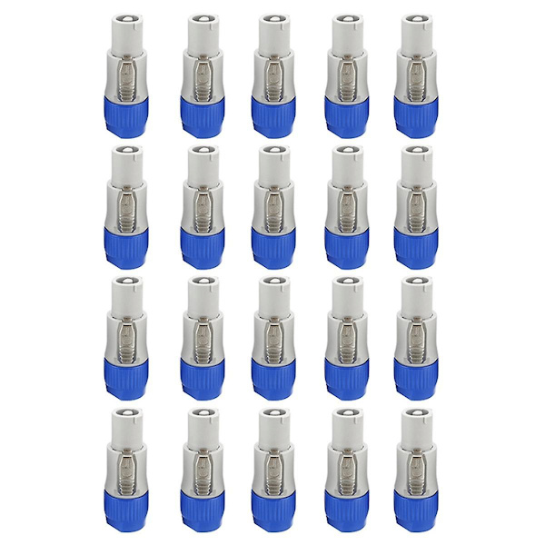 20 stk. 3 PIN AC Powercon-stik, han-stik NAC3FCA NAC3FCB AC-kabel 20A 250V strømstikadapter til scenelys (B) (som vist)