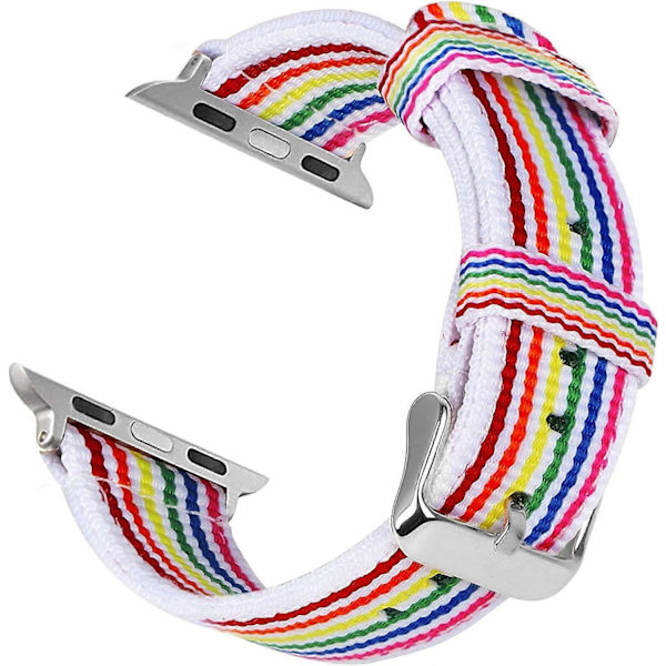 Hållbara Canvas Armbandsband Kompatibla med Apple Watch 45mm 41mm 44mm 40mm 42mm 38mm, Premium Nylon Armbandsband för iWatch Serie 7 6 5 4 3 2 1 Ba