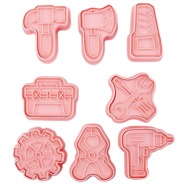 8 st/set kexform Non-stick DIY säker reparationsverktyg form kakskärare bakverktyg