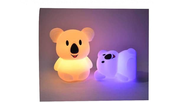 Børnehave Natlampe Til Baby, Børn Silikone Lampe Med 8 Cha