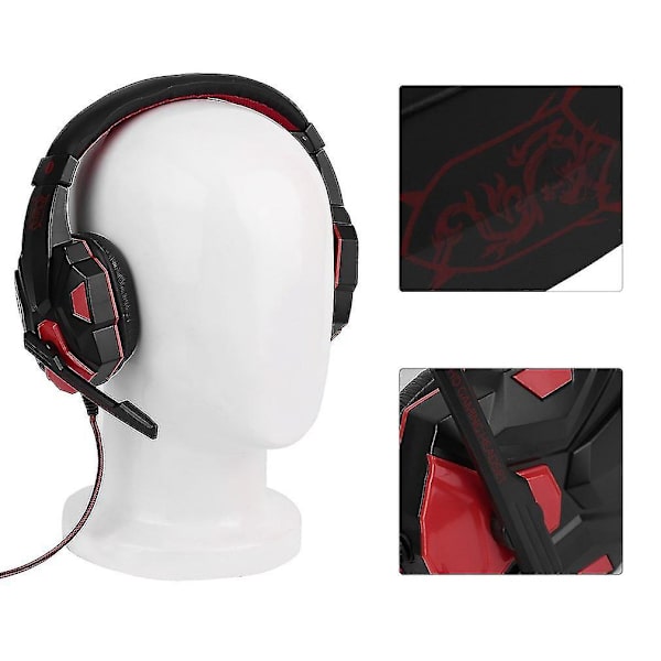 3,5 mm Surround Stereo Gaming Headset Hodetelefon Med Mikrofon For PC