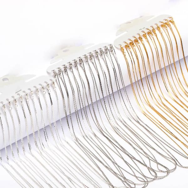 24 Stycken Ormkedja med Karbinlås för DIY Smyckestillverkning Silver