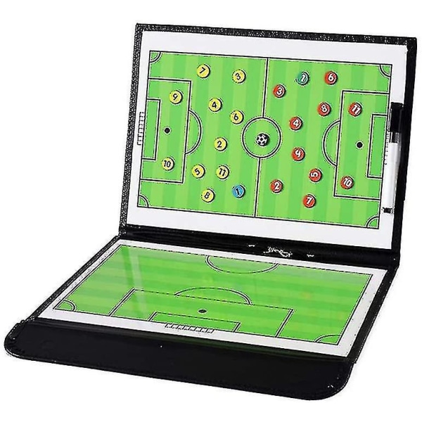 Football Coaching Board Coaches Urklipp Tactical Magnetic Board Kit med torr radering, markörpenna och dragkedja