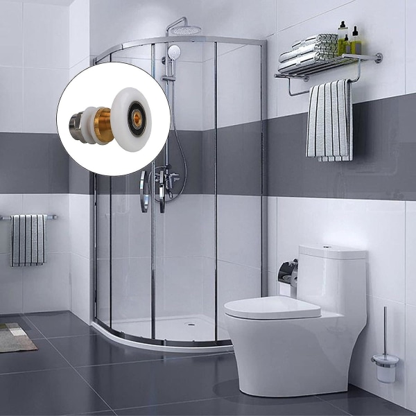 Byte av skjutdörrsrullar för 4 delar, rullhjul för dörr, duschrullar, för användning i de flesta duschar, duschar och ångrum