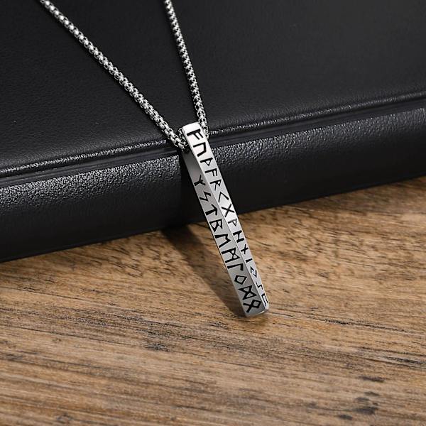 Viking Valknut-anheng Halskjede for Menn Rustfritt Stål Stilig Mobius Geometrisk Halskjede Norse Odin Krage Smykker for Menn