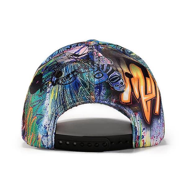 Abstrakt Graffiti Baseballkeps Justerbar Snabbtorkande Polyester Andningsbar Solhatt För (K375)