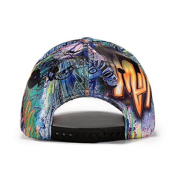 Abstrakt Graffiti Basebollkeps Justerbar Snabbtorkande Polyester Andningsbar Solhatt För(K375)