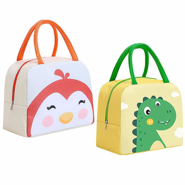 3st Lunchväska för barn, Skolmatsäck, 5 L Lunchbox Måltidskylväska, Isolerad väska, Liten picknickväska för barn, Isolerad väska med dinosaurier