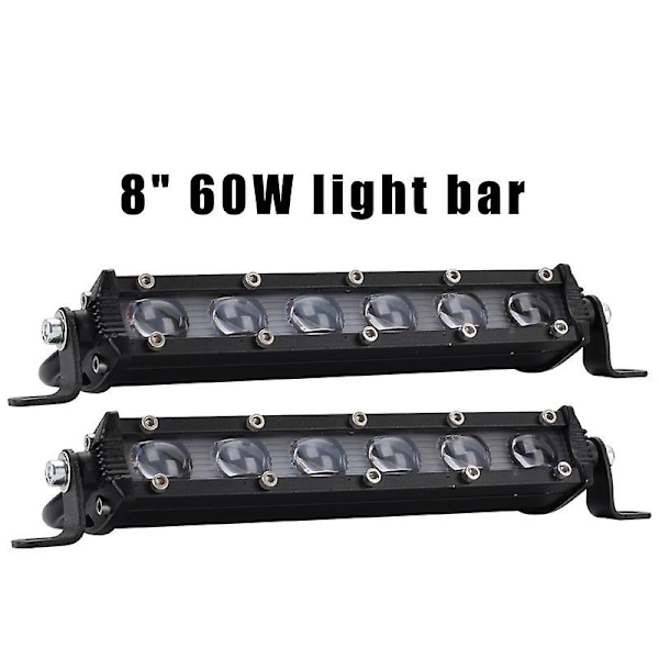 8 tommer 60w LED arbejdslys strimmel Off-road kørelys