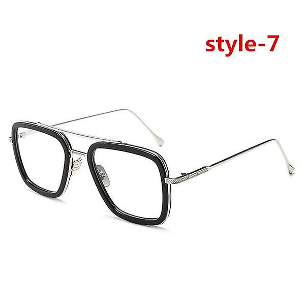 Iron Man Style Square Sunglasses Edith Glasögon (vit)